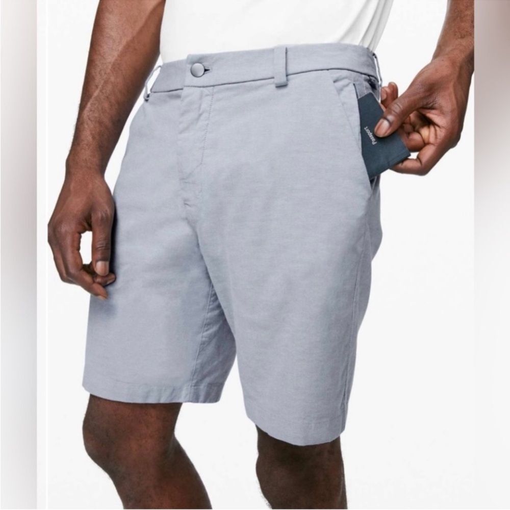 Lululemon Commission‎ Short *Qwick Oxford 9" Men’s Size 38 Blue Style M7AFZS